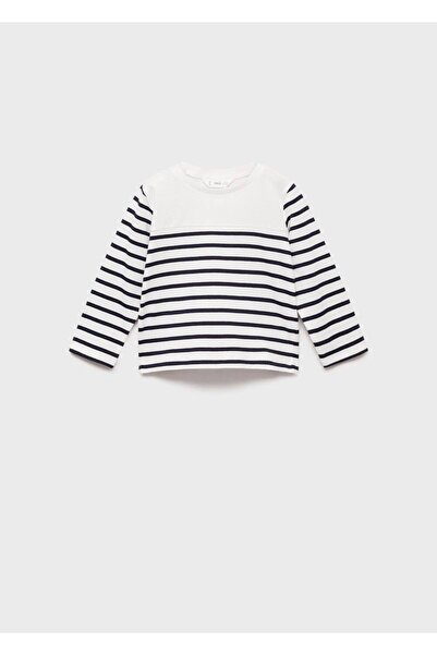 MANGO Baby Ριγέ μακρυμάνικο μπλουζάκι
