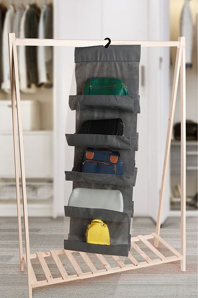 ADARYA HOME 10 Pockets In-Cabinet Bag Shoe Organizer (Grey)