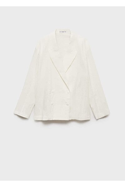 MANGO Woman Kırışık görünümlü blazer ceket