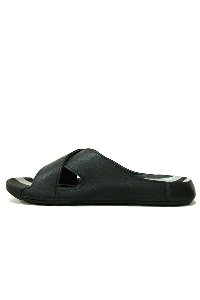 GEZER Black Gray Buckle Anatomical Comfort Slippers