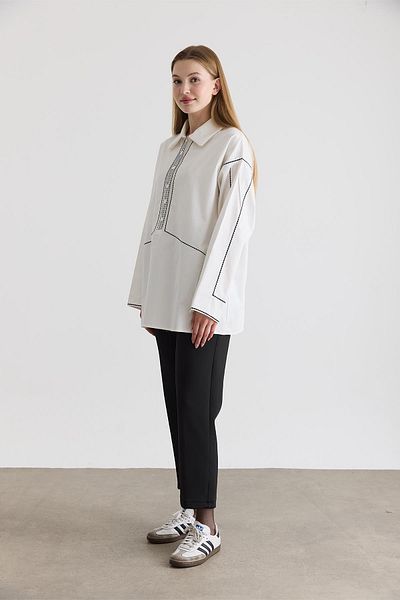 Ahel Tasarım Pela Buttoned Stitching Detail Shirt