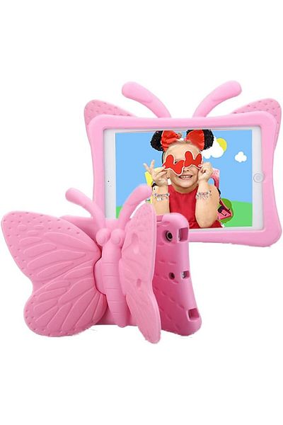 AWH iPad Mini Case for Kids, Lightweight Butterfly Design, Shockproof EVA Foam, Pink.