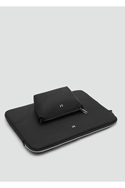 MANGO Woman Fermuarlı naylon kozmetik çantası