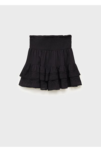 Mango Teen Fırfırlı ve büzgülü etek