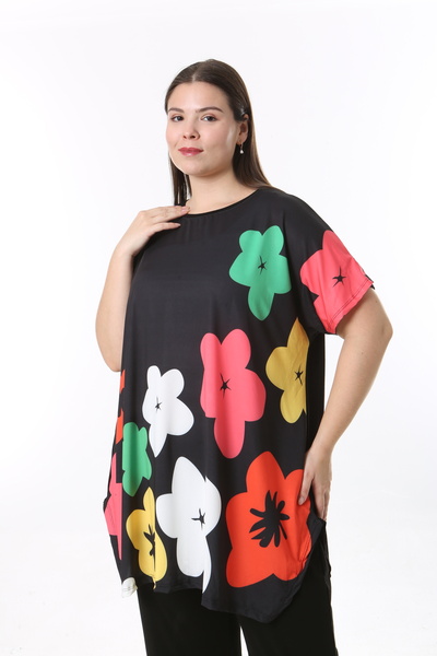 XL Modam Women's Digital Print Plus Size Tunic
