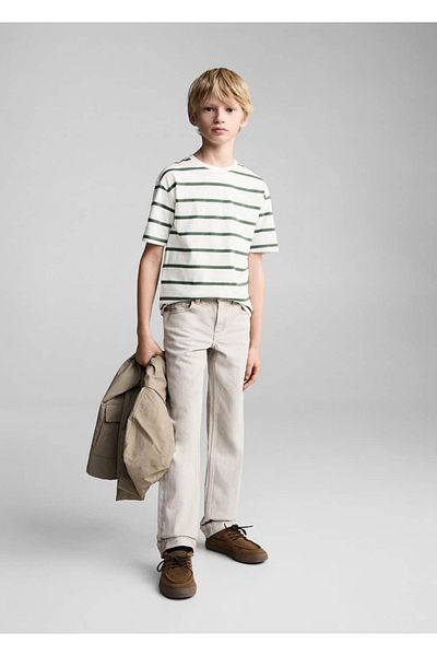 MANGO Kids Gestreiftes Kurzarm-T-Shirt