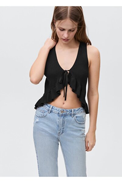 Mango Teen Kratka bluza sa mašnom