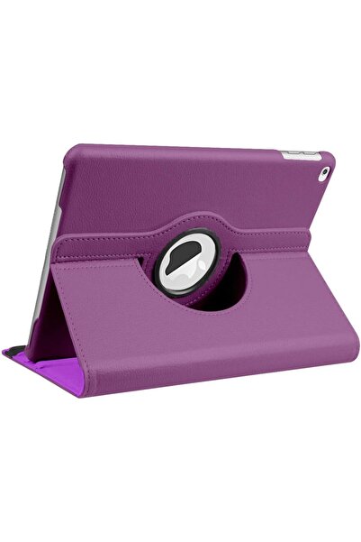 AWH حافظة قابلة للدوران 360 درجة من الجلد الصناعي لجهاز iPad 9.7 2017/2018 الجيل الخامس/السادس (أسود/أرجواني).