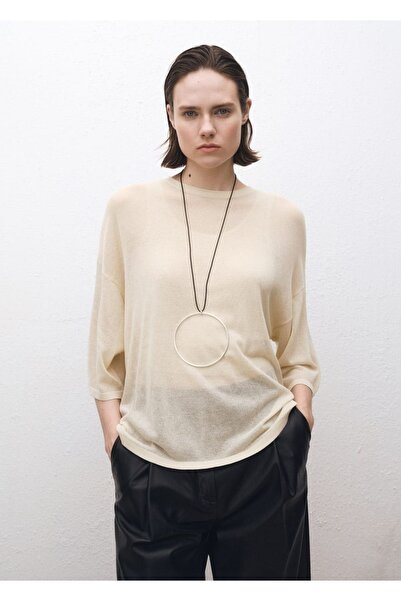 MANGO Woman Kısa kollu oversize kazak