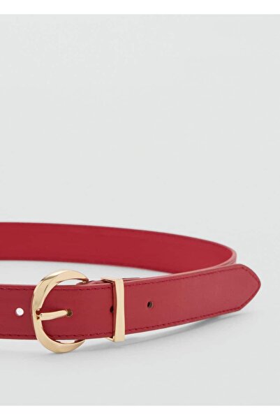 MANGO Woman حزام بإبزيم بيضاوي