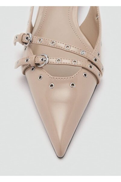 MANGO Woman Die cut kitten topuklu ayakkabı