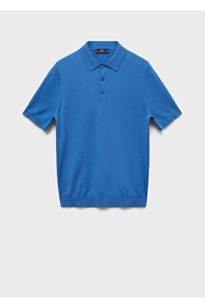 MANGO Man Tricou polo subțire din bumbac 100%.