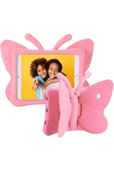 AWH iPad 6th/5th Gen Case, Butterfly Shockproof EVA Foam, Stand Cover for 9.7" iPad (Pink).