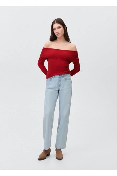 Mango Teen Pulover cu umăr deschis