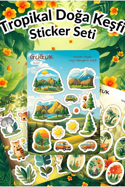 GUGUK Tropical Nature Exploration Sticker Leaves Set