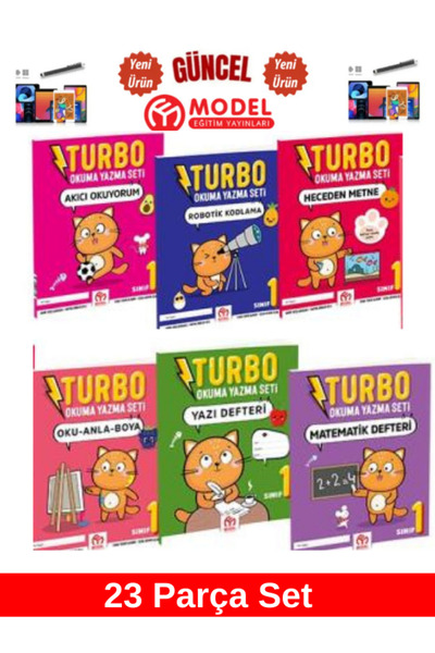 Ens Yayıncılık Model Eğitim Yayınları Turbo  1. Sınıf Turbo Okuma Yazma Seti(23 Parça)+Dokunmatik Kalem