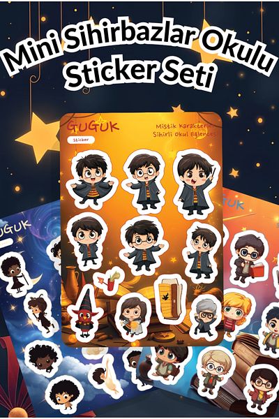 GUGUK Mini Wizard School Sticker Leaves Set