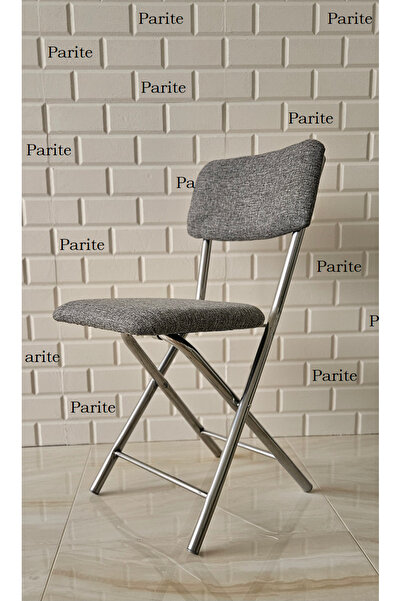 PARİTE SEDIA PIEGHEVOLE KATLANIR SANDALYE GRİ KUMAŞ GRİ İSKELET