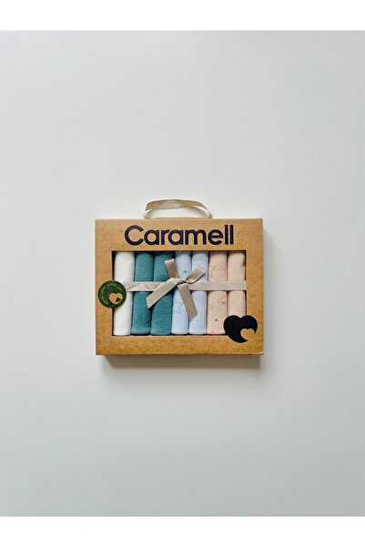 Caramell Pack of 7 Baby Wipes 100% Cotton Combed Baby Mouth Wipes 20X20 cm