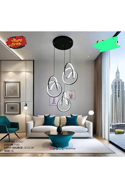 Btm Modern European style hanging chandelier LED 3 lights