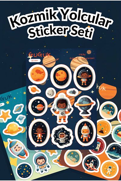 GUGUK Cosmic Passengers Sticker Leaves Set