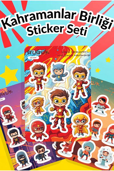 GUGUK Heroes Alliance Sticker Leaves Set