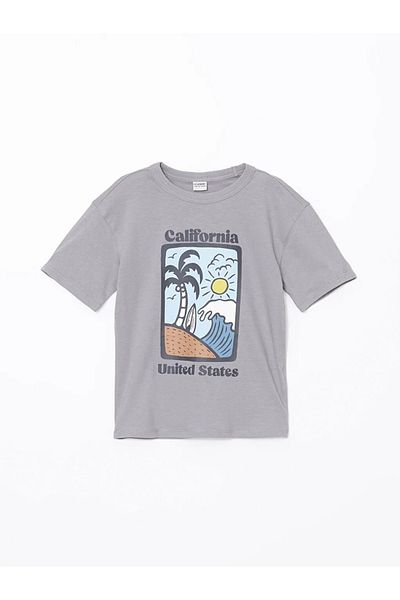 LC Waikiki Lcw Kids Gray Boy's T-Shirt 2-Piece Set