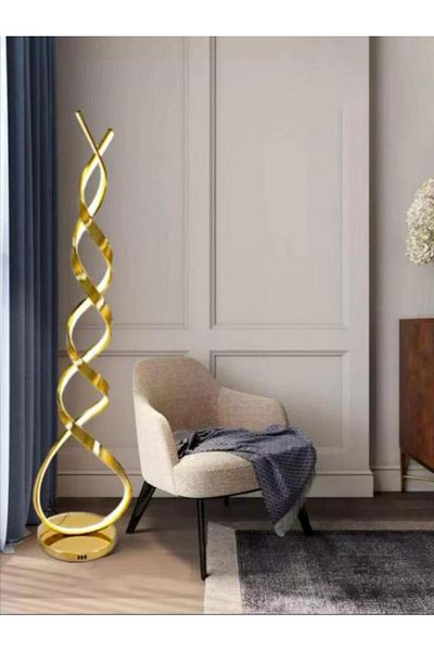 Btm Modern LED floor lamp, gold, 180 cm