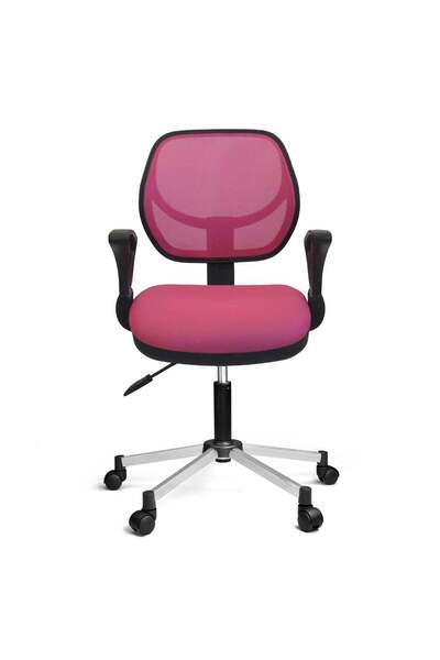 Türksit 804 File Çalışma Koltuğu Metalik Gri Boyalı Ayak Pembe