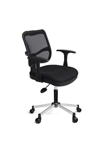 Türksit 807 File Çalışma Koltuğu Metalik Gri Boyalı Ayak Siyah