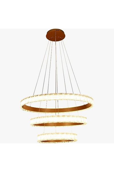 Btm Modern golden chandelier, 3 lights, golden, 40+60 cm