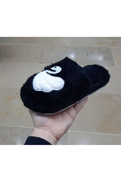BRGL Women's Ultra Light Soundless Non-Slip Swan Figured Plush House Slippers