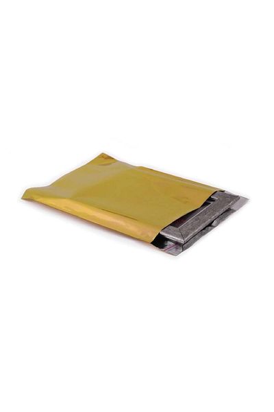 alpmodel Metallized Gold Gift Package Bag with Self Tapes 7X9 Small Size 100 Pieces