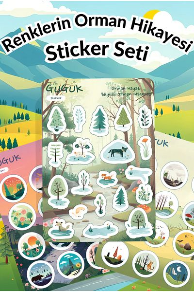 GUGUK Sticker Leaves Set - Forest Story of Colors