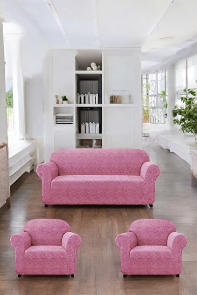 MADAME BELLA Set de huse pentru canapea și canapea model Jacquard 3-1-1 - Husă pentru scaun cu model cu bară elastică