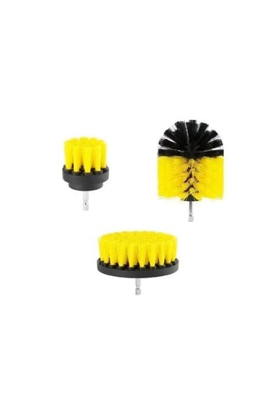 MATAŞ 3 Piece Drill Bit Mounted Cleaning Brush Set - Brush Head