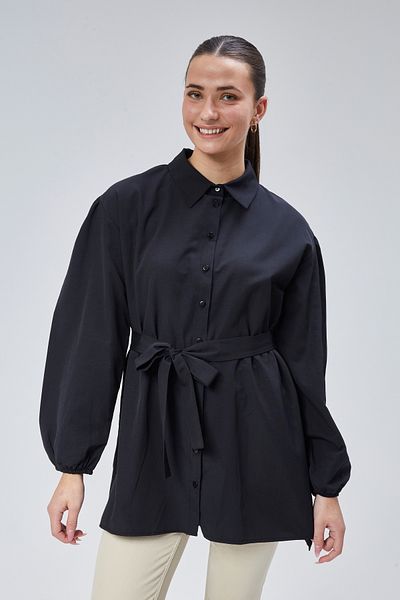 lurex moda Cămașă cu curea plisată pe umeri