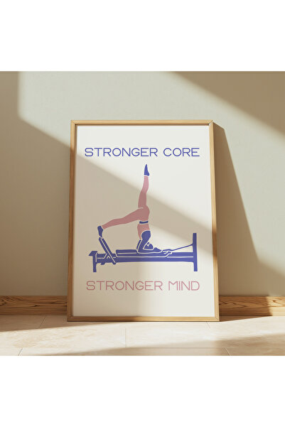 DES VU PRINT Stronger Core Stronger Mind, Reformer Pilates, Pilates Posteri