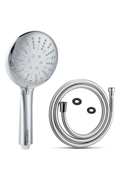 NEROLIA Power - Yağmur Duş Başlığı ve Hortumu Seti - 200 cm PVC Banyo Hortumu