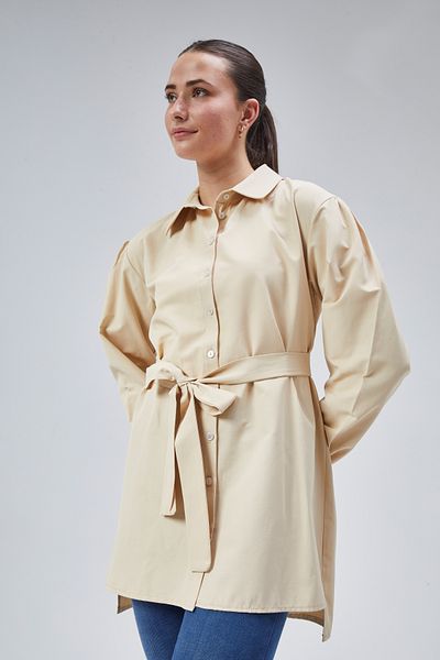 lurex moda Πουκάμισο με πλισέ ζώνη