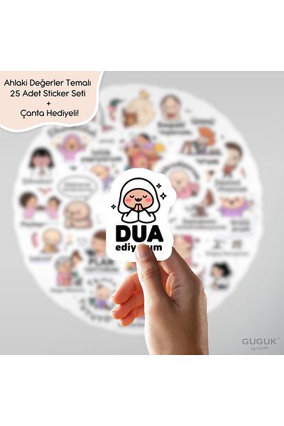 GUGUK مجموعة ملصقات القيم الأخلاقية