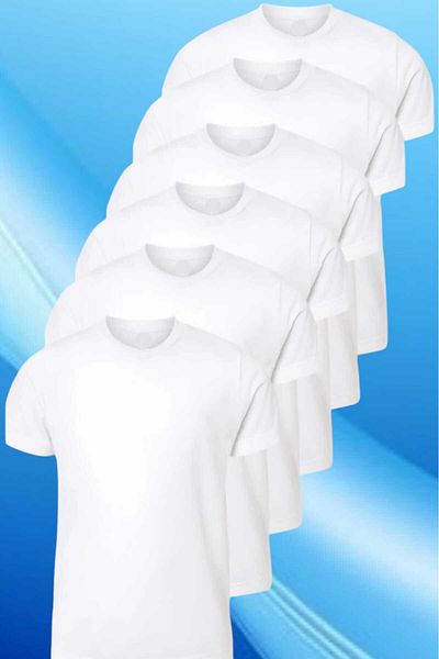 Uniquetrenders Boy's 100% Cotton Crew Neck 6-Piece Undershirt