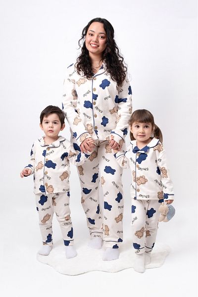 tiwitibaby 100% Cotton Pajamas Set for Mother-Baby and Child - Ayri Ayri Satin Alinir