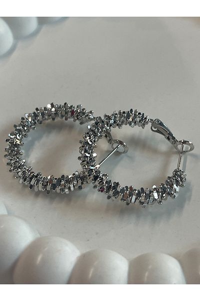 Sens Steel Ring Silver Color Earrings