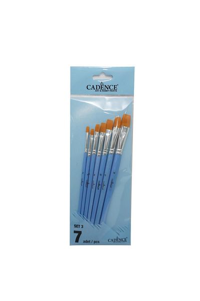 Cadence Set of 7 Flat Cut Brushes - Paint Oil and Acrylic