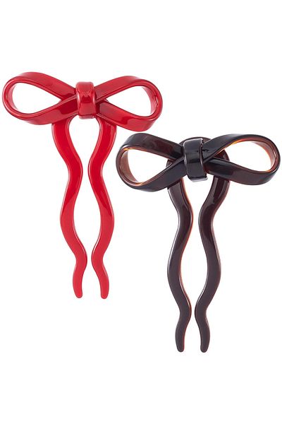 AURRARİ Cataramă pentru coc pentru femei Ekay și Burgundy Bow