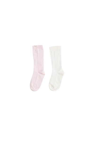 DeFacto Baby Girl Anti-Slip Sole 2-Piece Cotton Knee Socks C9088A5