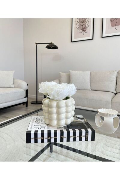 gözde hobi Μπολ πολλαπλών χρήσεων Bubble Spoon - Βάζο, μαχαιροπήρουνα και γλάστρα H&m ισοδύναμο σχέδιο |   Λευκό χρώμα