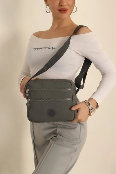 FHD BAGS Klinkir Fabric Zippered Shoulder Bag