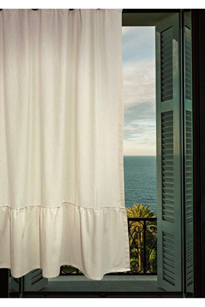 Sultana Collection Pamuk Keten Eteği Büzgülü Perde